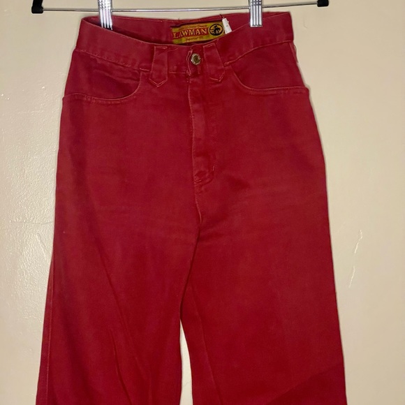 VTG Cherry Red Straight Leg Denim - Picture 7 of 11